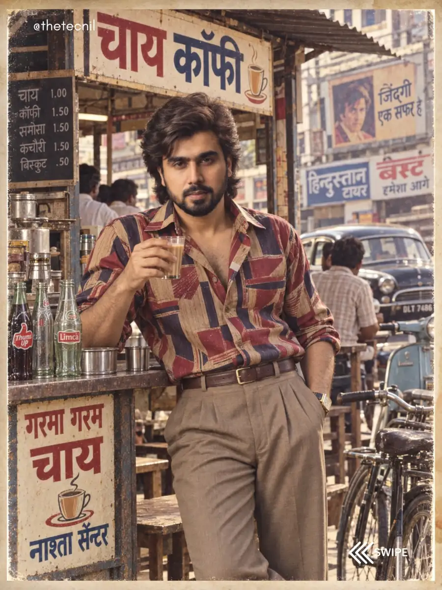 1980s Chai Stall Man Look Ai Prompts