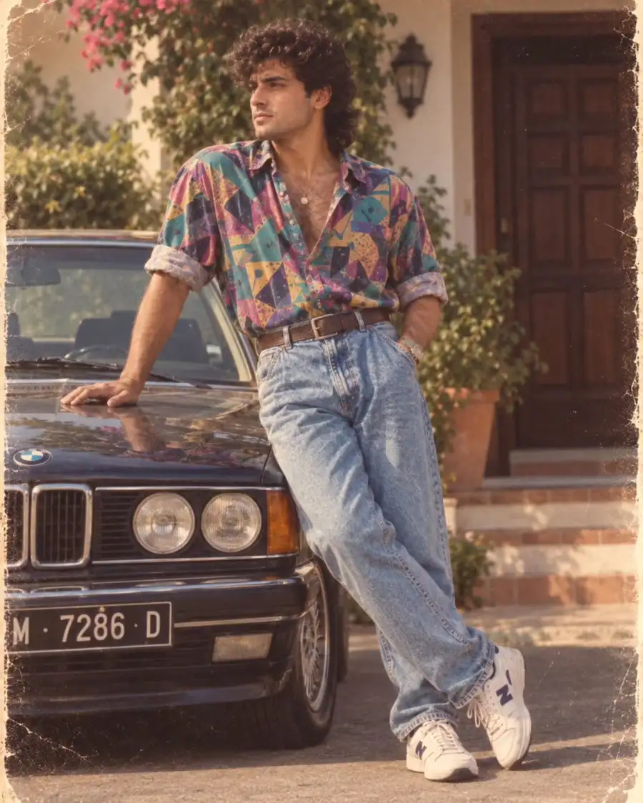 1980s Retro Car Boys Look Ai Photo Editing Prompts