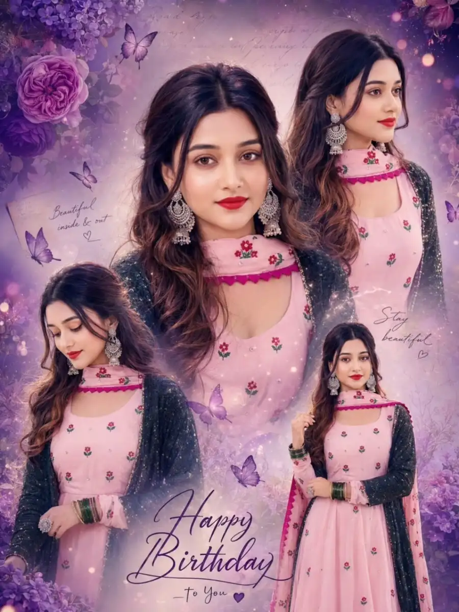 Birthday Collage Girls Ai Prompts For Chatgpt - AI photo editing prompt image