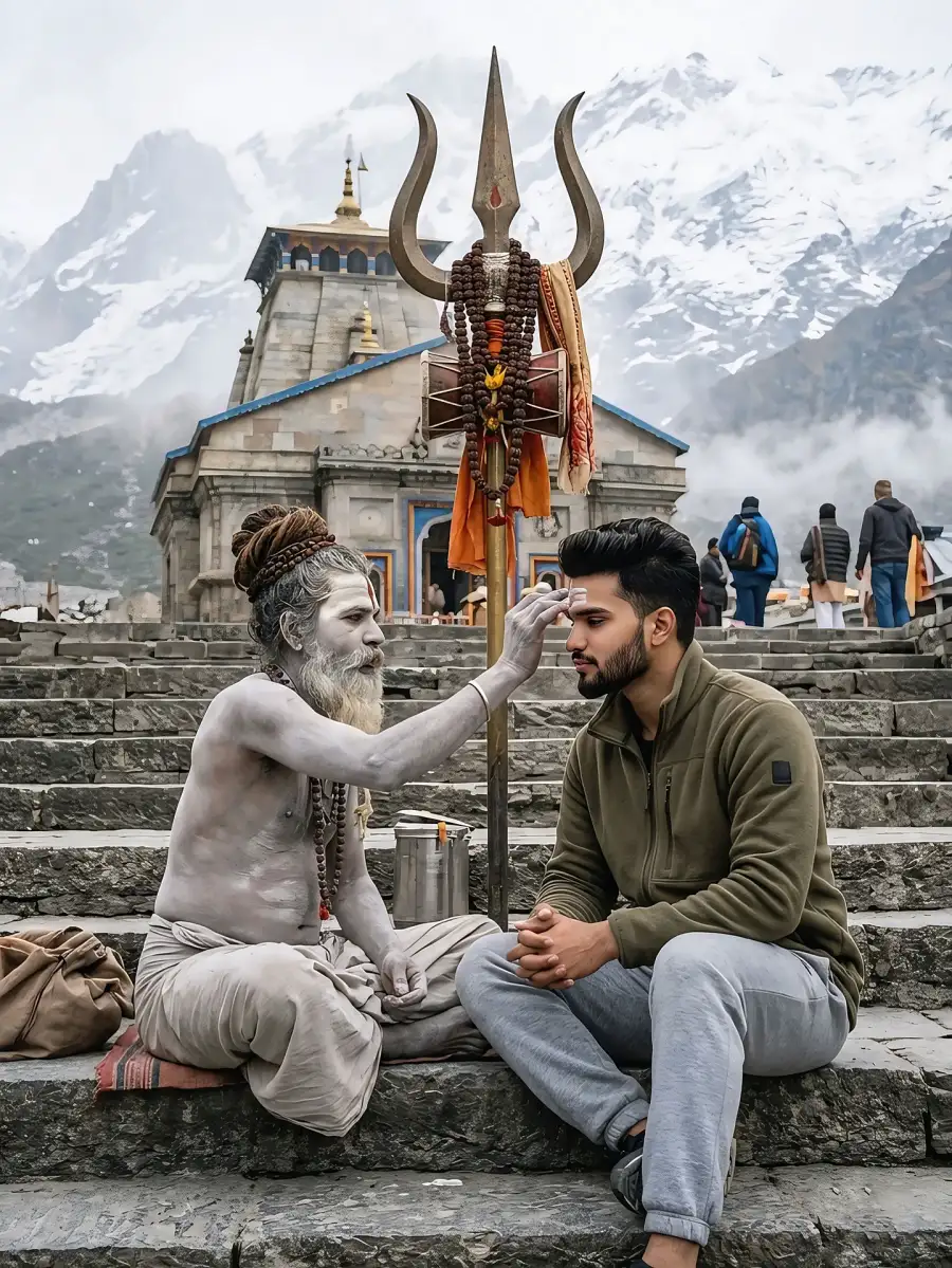 Boys Kedarnath AI Photo Editing Prompts - AI photo editing prompt image