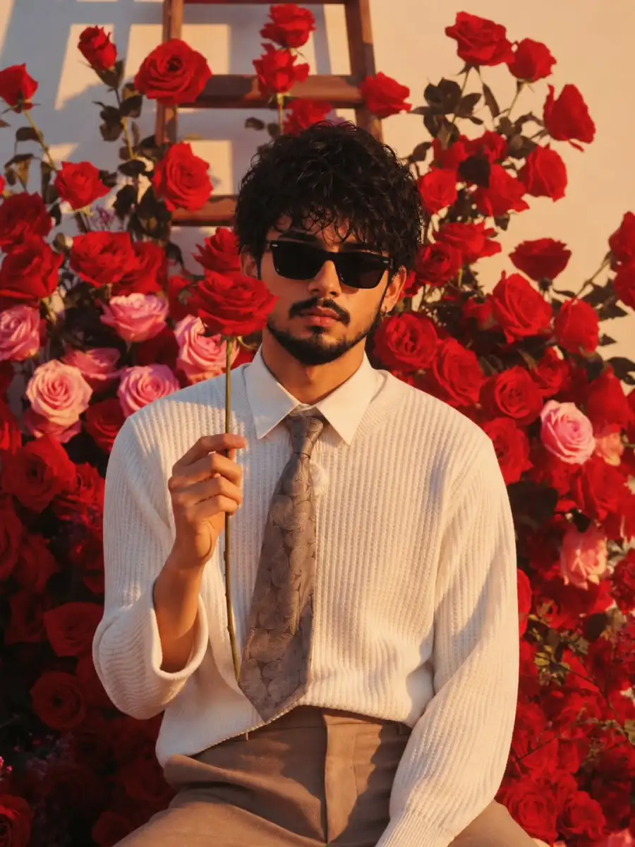 Boys Wearing Black Sunglasses Prompts - AI photo editing prompt image