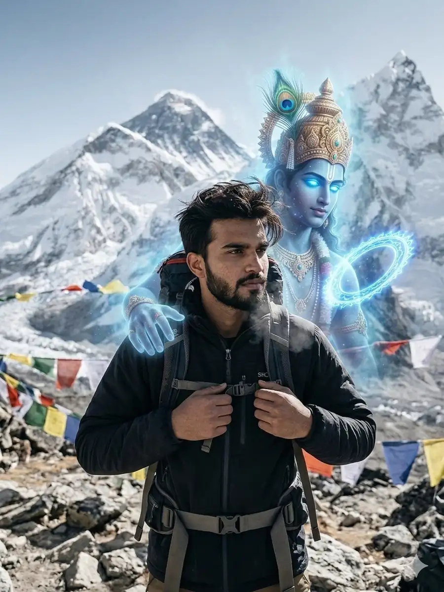 Boys With Krishna AI Photo Editing Prompts - AI photo editing prompt image