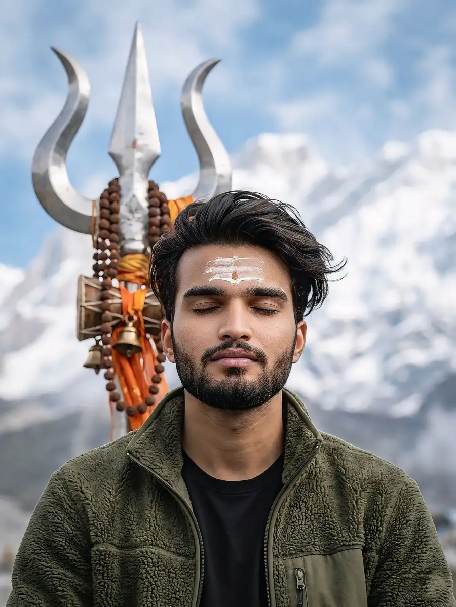 Boys With Trishul AI Photo Editing Prompts - AI photo editing prompt image