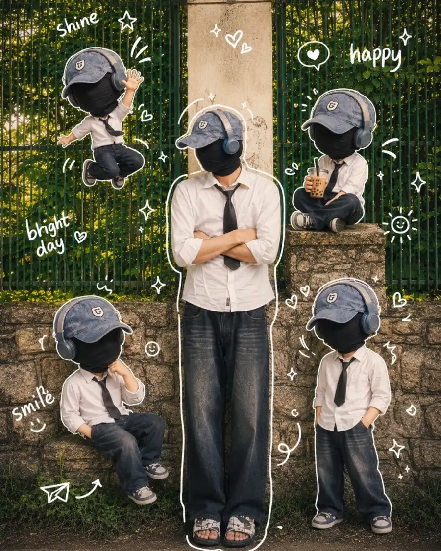 Chatgpt Boys Chibi Cartoon Ai Photo Editing Prompts - AI photo editing prompt image