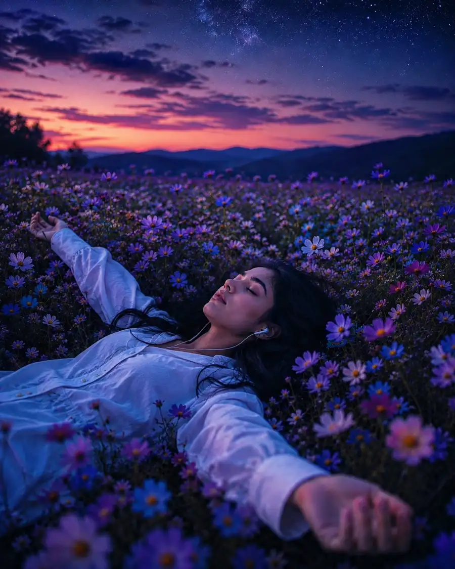 Chatgpt Boys Lying In An Endless Field  Prompts - AI photo editing prompt image