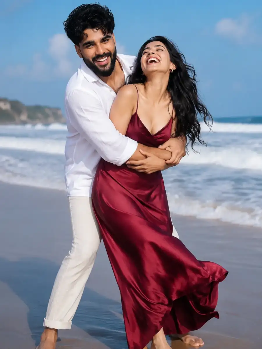 Chatgpt Couple On A Bright Sandy Beach Prompts Chatgpt Couple On A Bright Sandy Beach Prompts - AI photo editing prompt image
