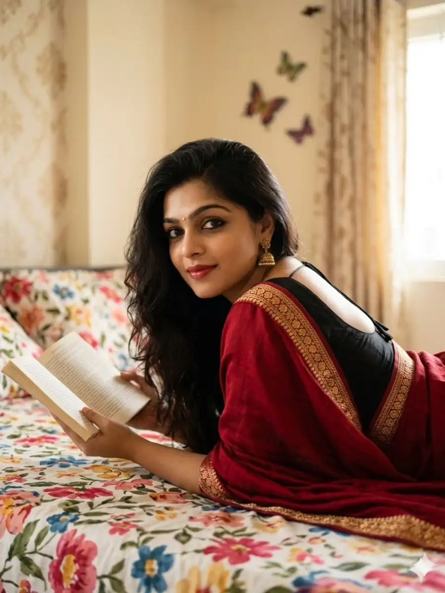 Chatgpt Girl  Lying Her Stomach Leaning  Bed Prompts - AI photo editing prompt image