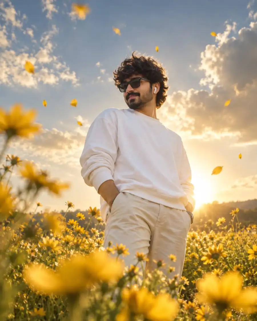 Chatgpt Man Standing In A Flowers Field Prompts
