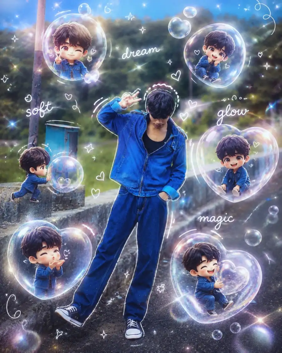 Chibi Style Boys Ai Photo Editing Prompts - AI photo editing prompt image