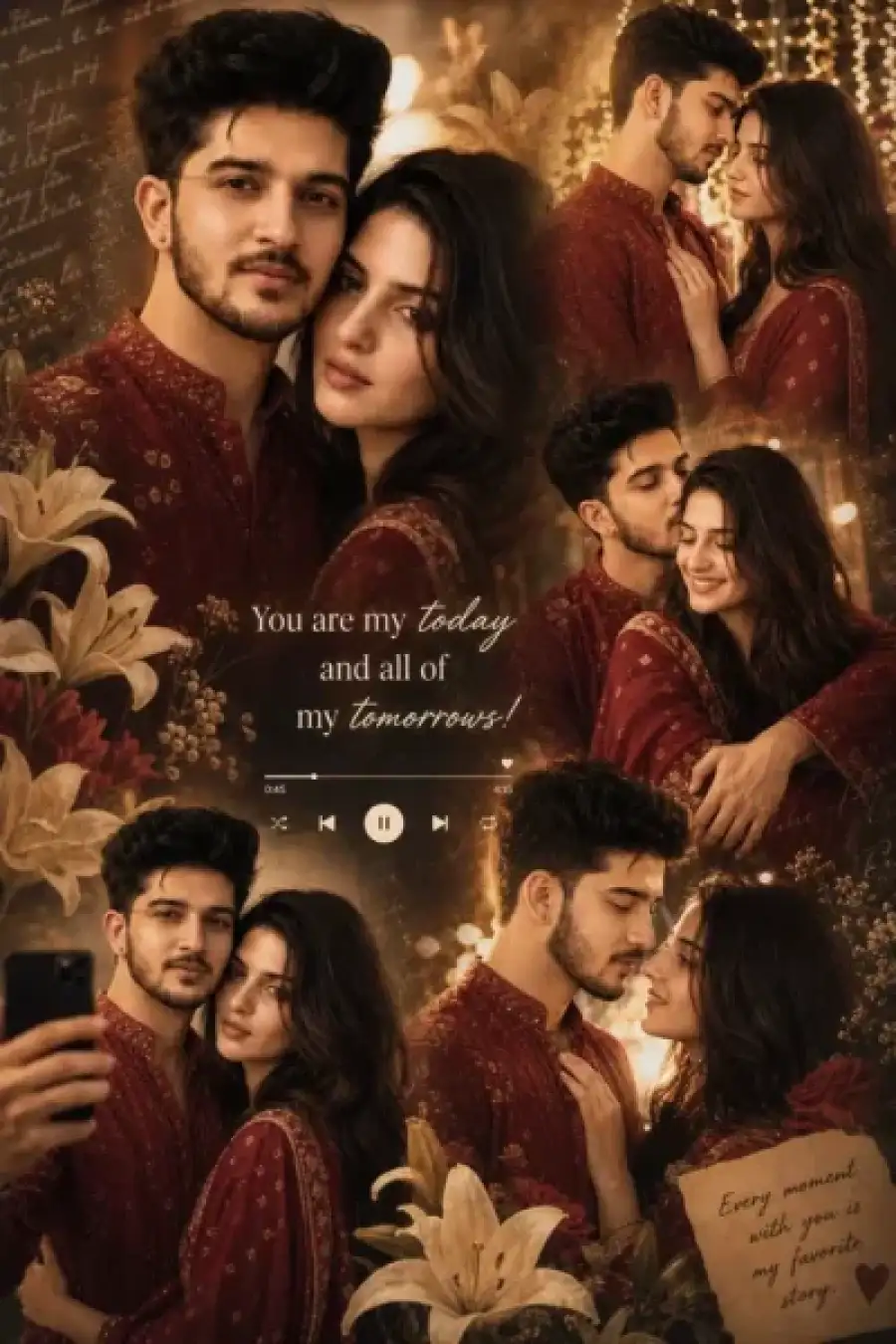 Collage Style  Couple Ai Prompts For Chatgpt - AI photo editing prompt image