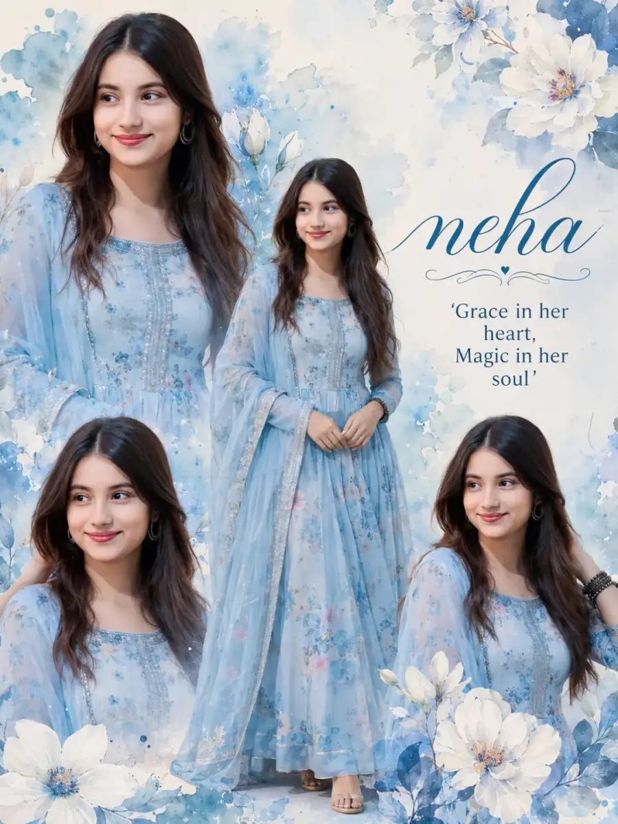Elegant Collage Card Girls Ai  Chatgpt Prompt - AI photo editing prompt image