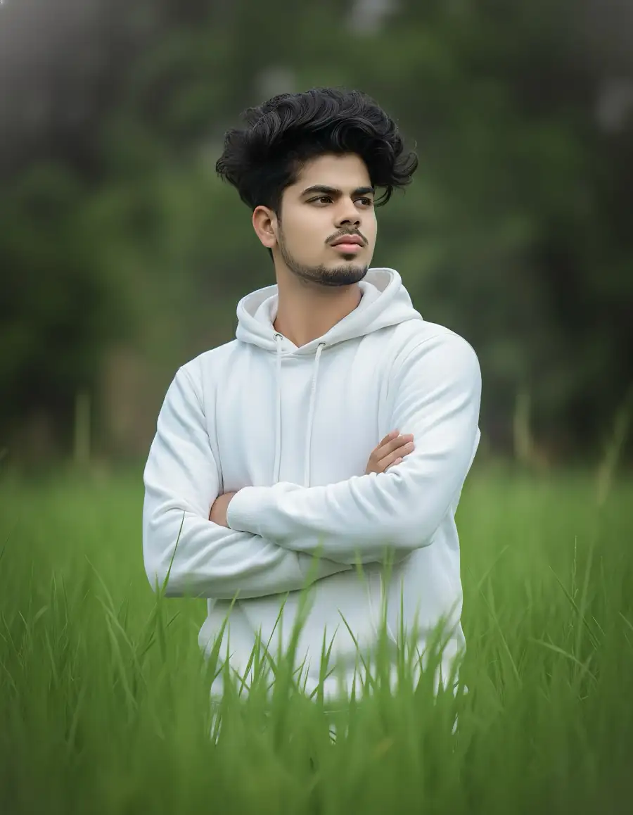 Gemini Boys In Lush Green Field Prompts