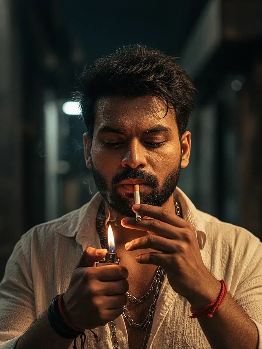 Gemini Boys Lighter While Lighting A Cigarette Prompts