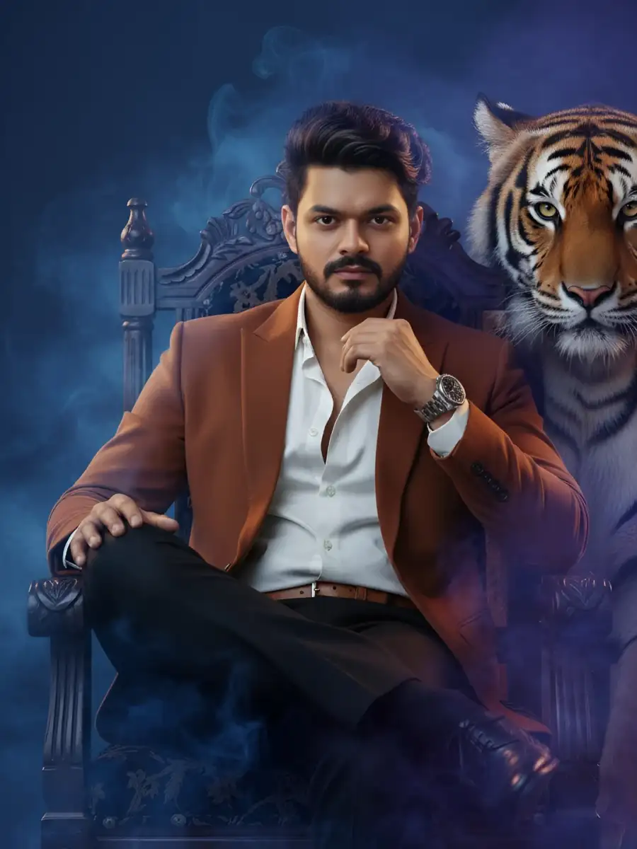 Gemini Boys With A Majestic Tiger Prompts