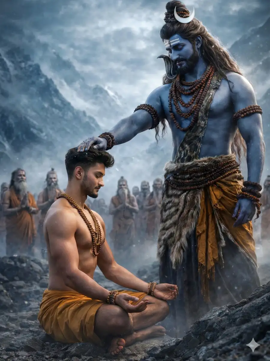 Gemini Boys With Mahadev AI Photo Editing Prompt - AI photo editing prompt image