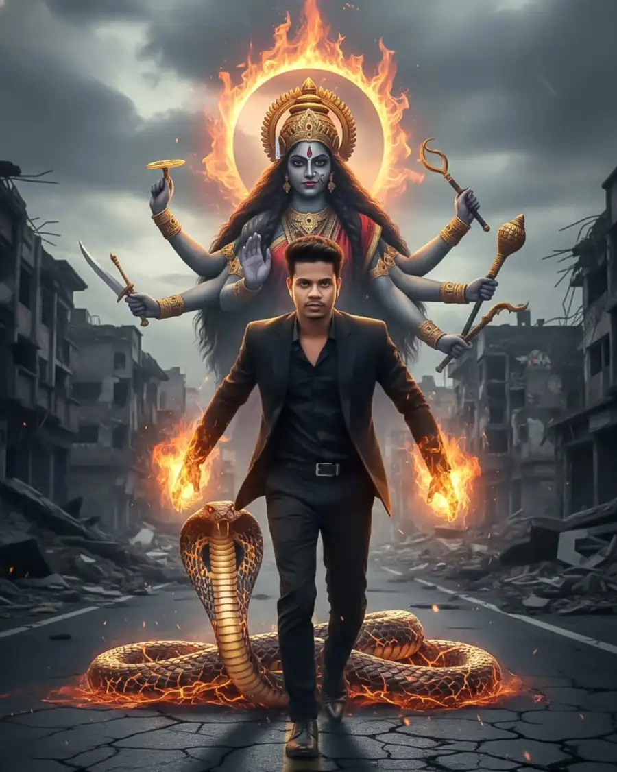 Gemini Fire Lord Hanuman Ji Ai Photo Editing Prompts - AI photo editing prompt image