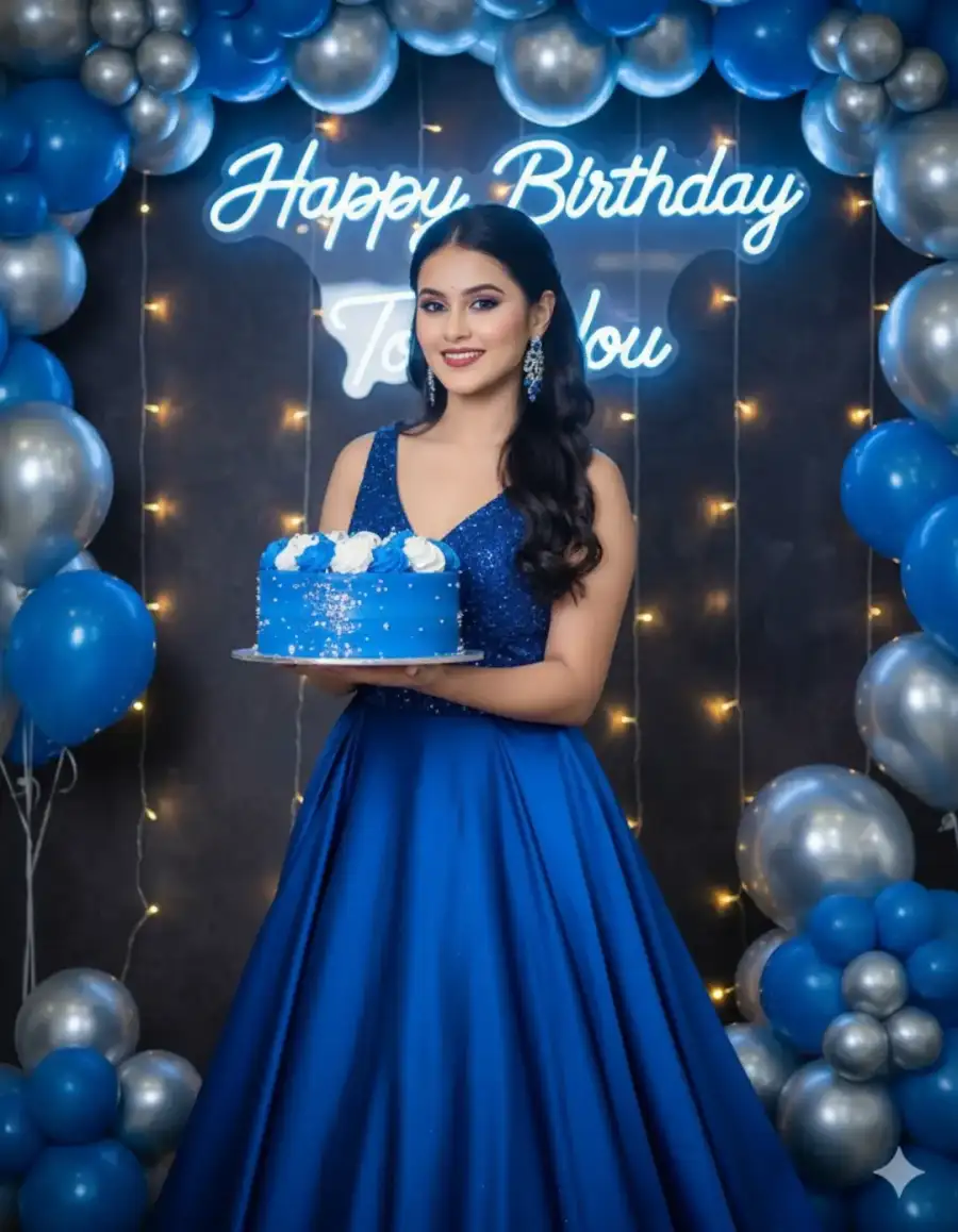Gemini Girl  Wearing An Elegant Jewelry Birthday  Prompts - AI photo editing prompt image