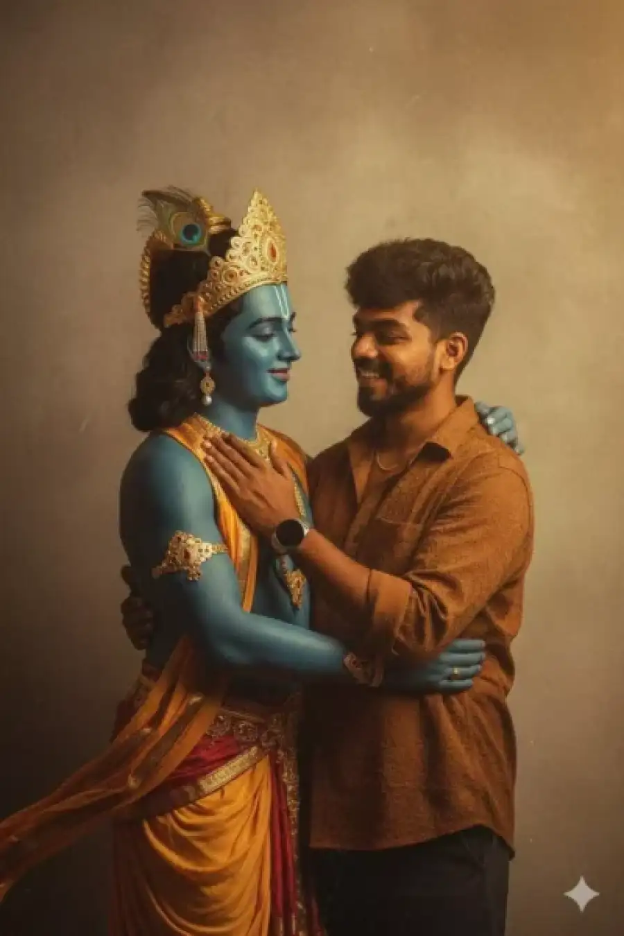 Gemini God Hugging AI Photo Editing Prompts  For Boys - AI photo editing prompt image