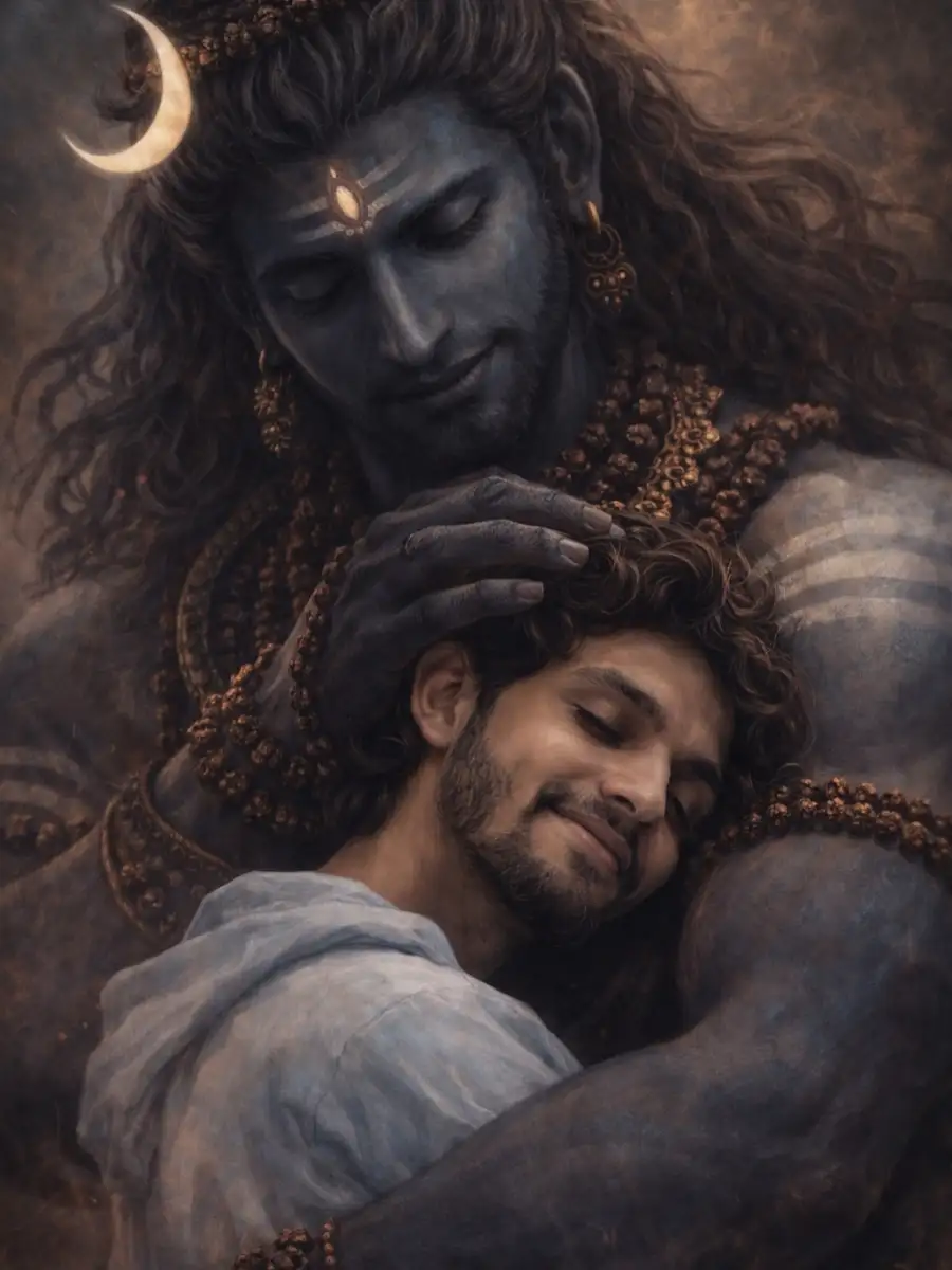 Gemini God Mahadev Hugging AI Photo Editing Prompts - AI photo editing prompt image