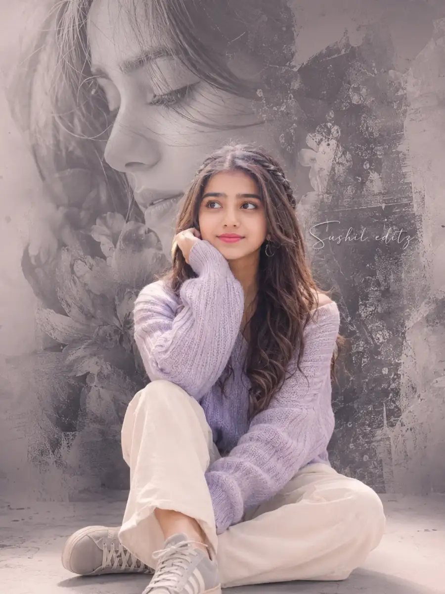 Girls Sitting Dual Exposure Ai Photo Editing Prompts For Chatgpt - AI photo editing prompt image