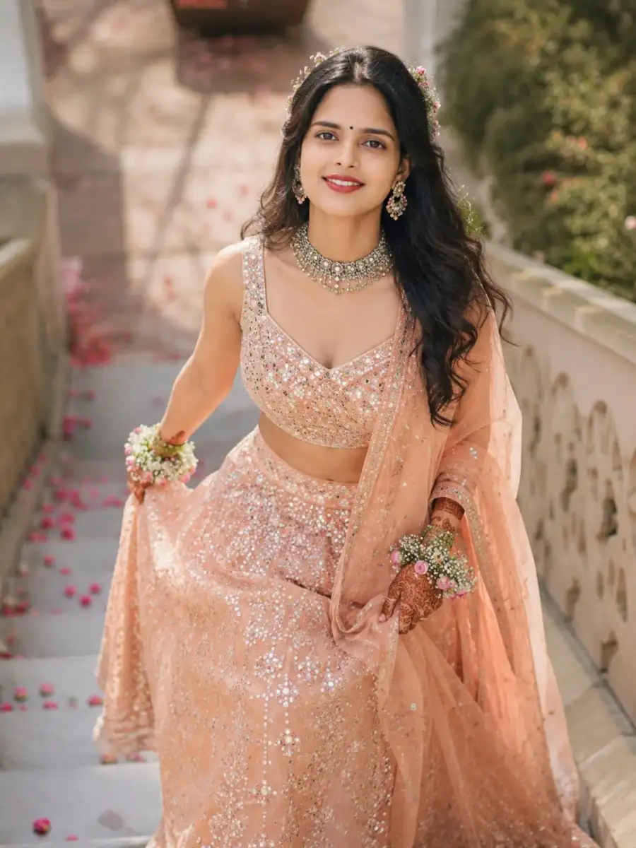 Indian Dress Girls Ai Photo Editing Prompts - AI photo editing prompt image
