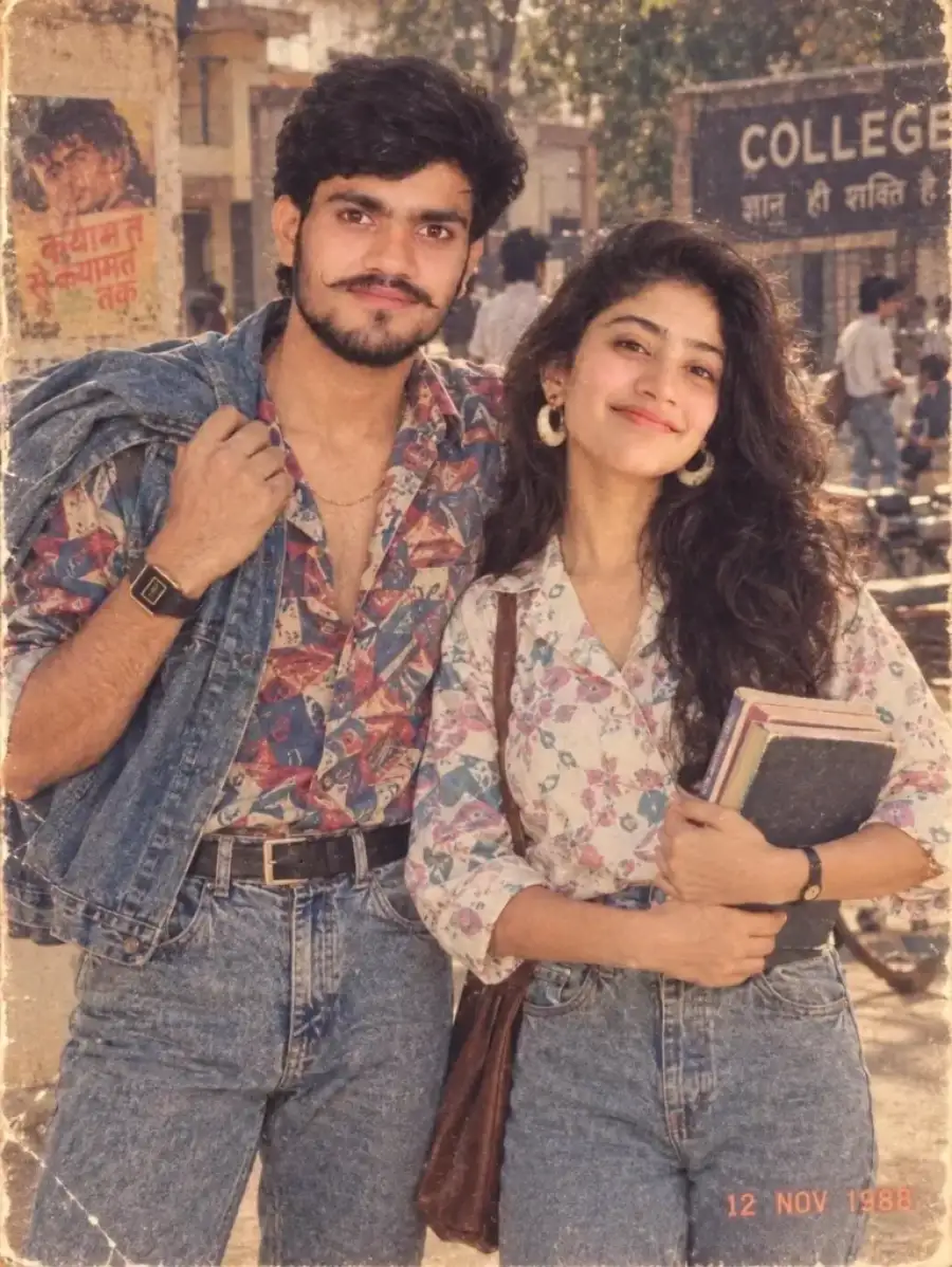 Instagram 80s Couple Retro AI Photo Prompts