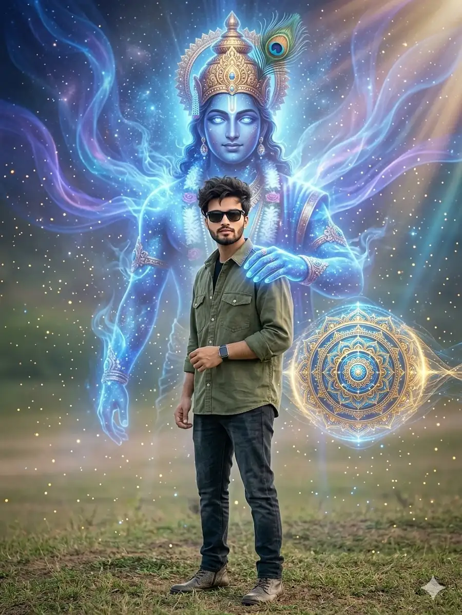 Lord Krishna AI Photo Editing Prompts Copy Paste - AI photo editing prompt image