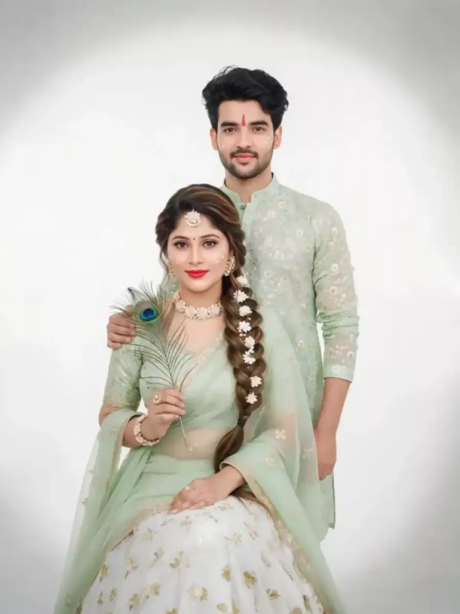 Radha Krishna  Couple Ai Photo Editing Prompt - AI photo editing prompt image