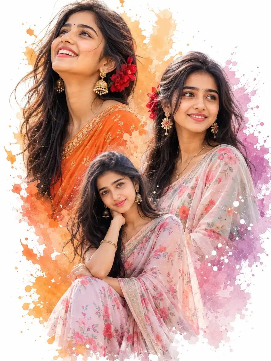 Splash Watercolor Girls Ai Prompts For Chatgpt - AI photo editing prompt image