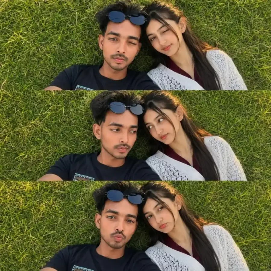 Three Layer Collage Couple Ai Photo Editing Prompt - AI photo editing prompt image