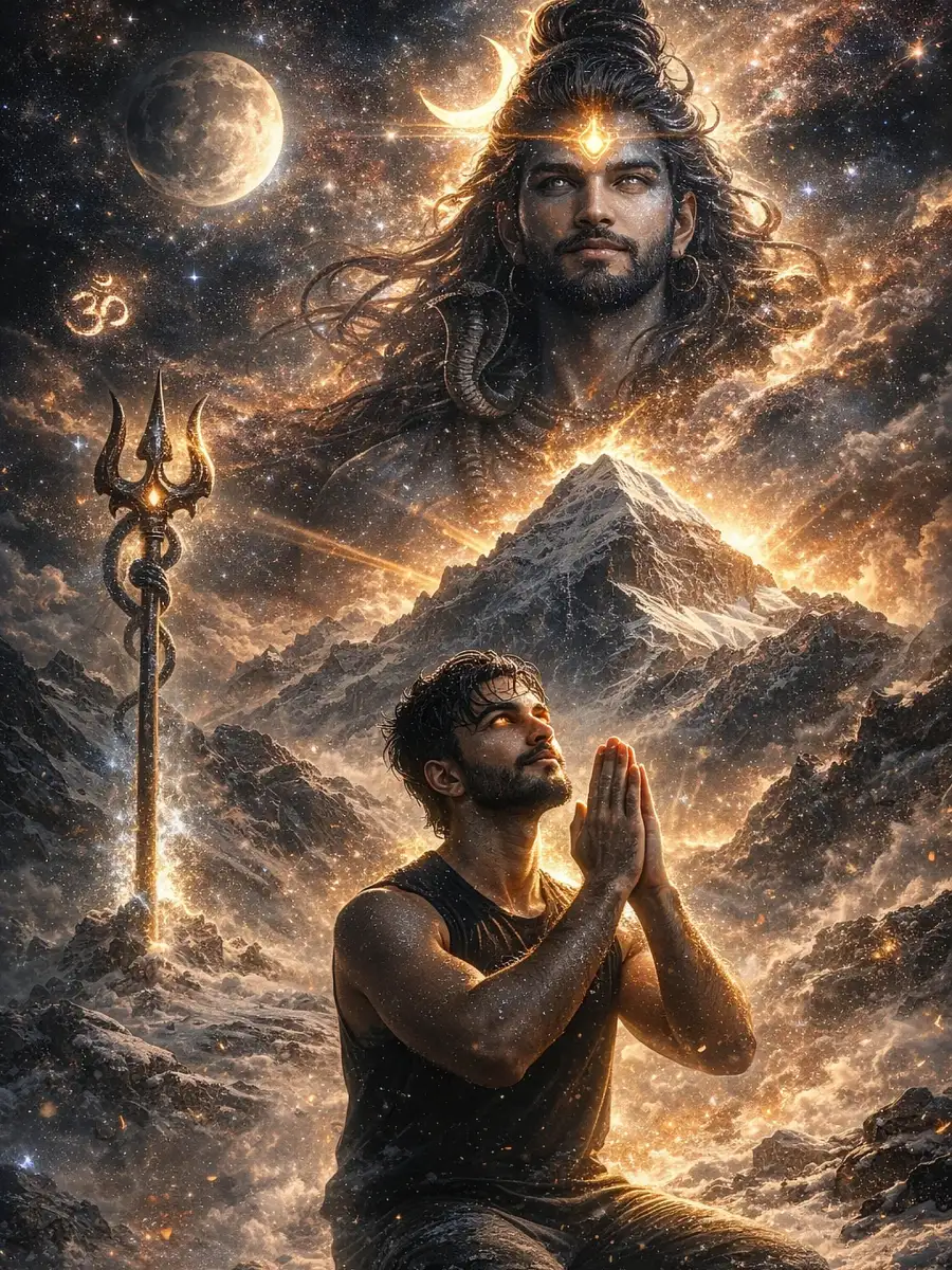 Trending Boys Prayer Mahadev AI Photo Editing Prompts - AI photo editing prompt image